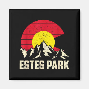 Estes park mountain adventure colorado state flag magnet