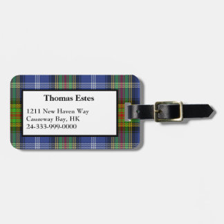 Estes Tartan Plaid Luggage Tag