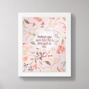 Esther 4:14 Christian Bible Verse Art Framed Art