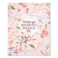 Esther 4:14 Christian Bible Verse Art