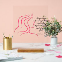 Esther 4:14 Scripture Bible Verse Pink Silhouette