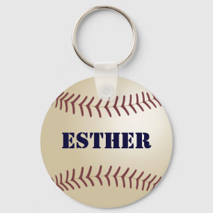 Esther Baseball Keychain