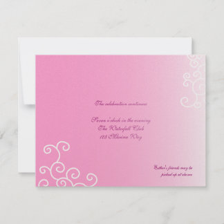 Esther Bat Mitzvah Shimmer Reception Invitation
