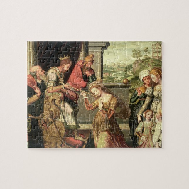 Esther before King Ahasuerus with Haman being sent Jigsaw Puzzle (Horizontal)
