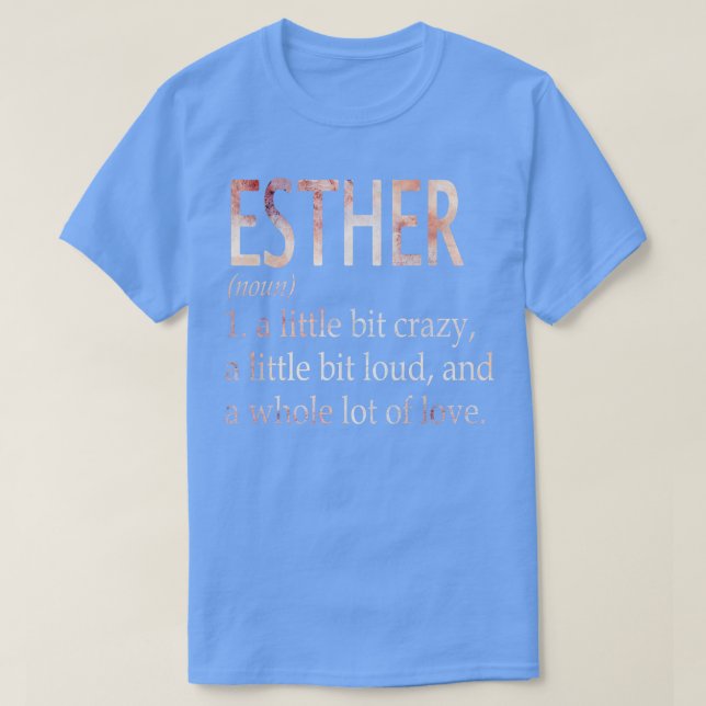 Esther Girl Name Definition T-Shirt (Design Front)
