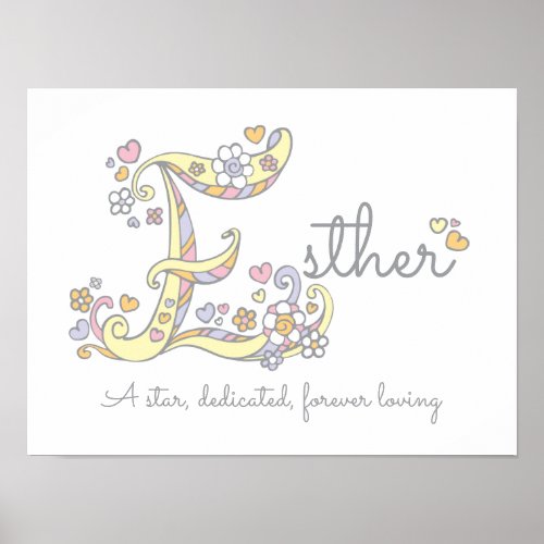 Esther girls name meaning poster