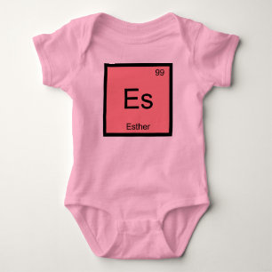 Esther Name Chemistry Element Periodic Table Baby Bodysuit