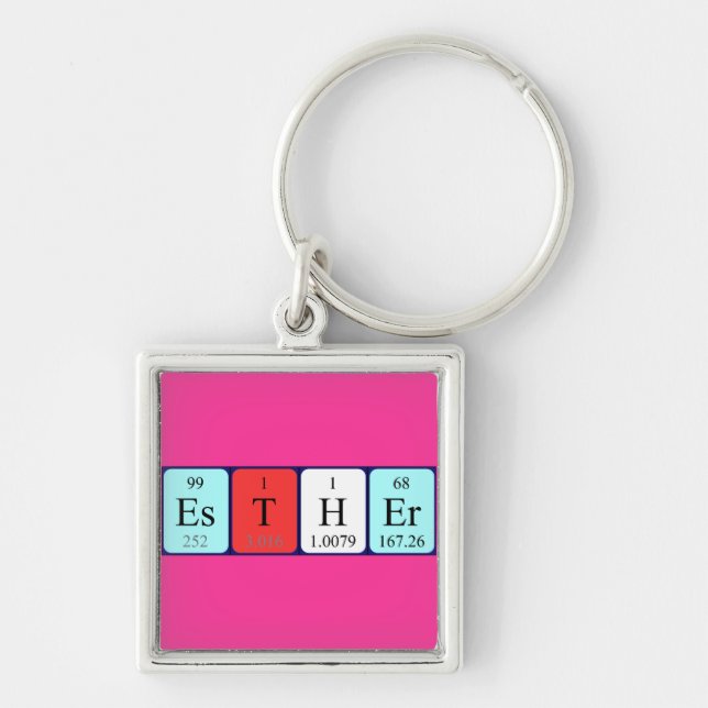 Esther periodic table name keyring (Front)