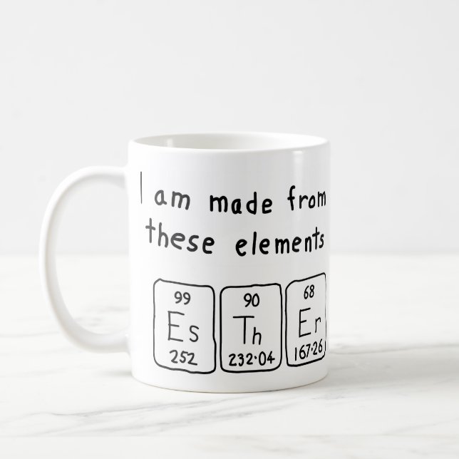 Esther periodic table name mug (Left)
