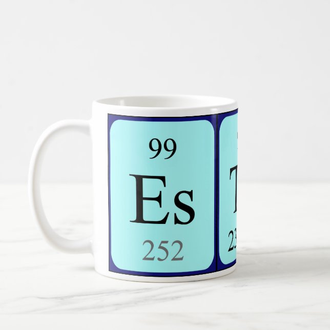 Esther periodic table name mug (Left)