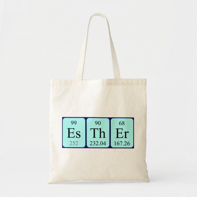 Esther periodic table name tote bag (Front)