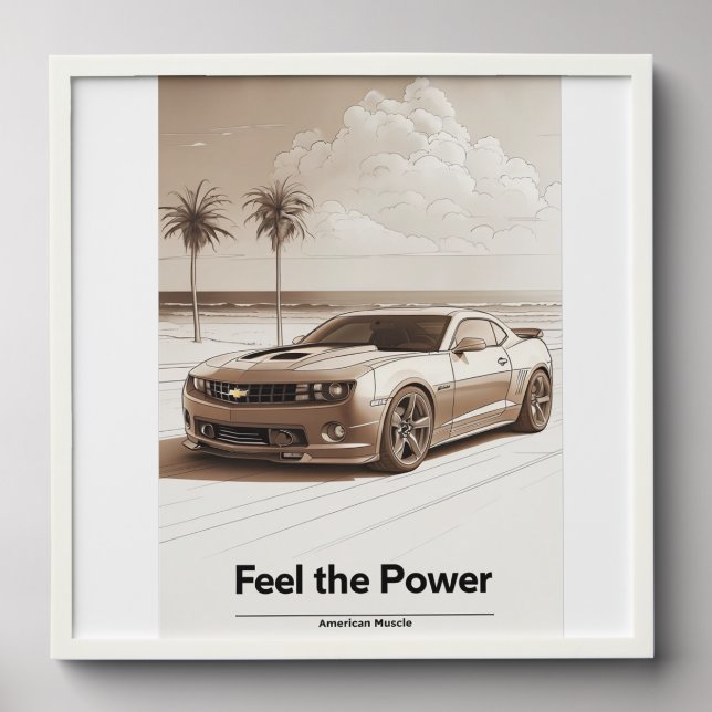 Esthetic Camaro Wall Art Peel And Stick Photo Tile (Front Set)