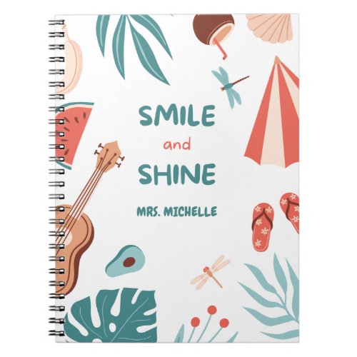 Esthetic Colorful Quote Teacher Classroom Planner Notebook