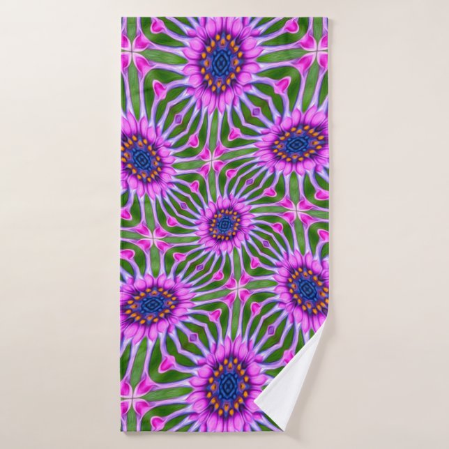 Esthetic Daisy Pattern Bath Towel (Bath Towel)