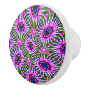 Esthetic Daisy Pattern Ceramic Knob