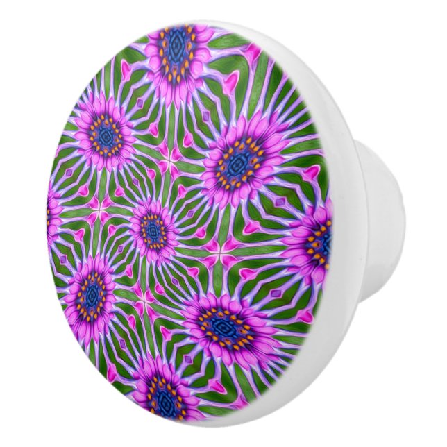 Esthetic Daisy Pattern Ceramic Knob (Right)