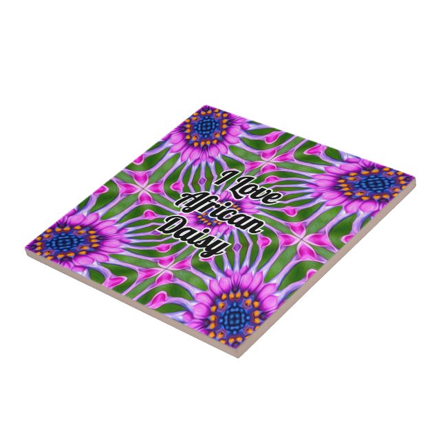 Esthetic Daisy Pattern Ceramic Tile (Side)