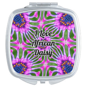 Esthetic Daisy Pattern Compact Mirror