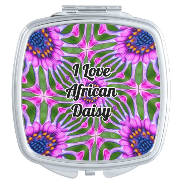 Esthetic Daisy Pattern Compact Mirror (Front)