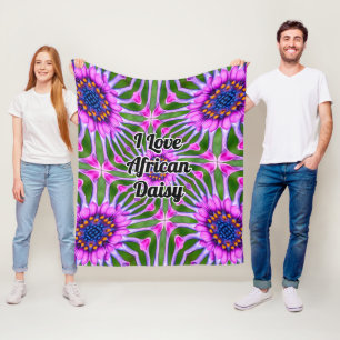 Esthetic Daisy Pattern Fleece Blanket