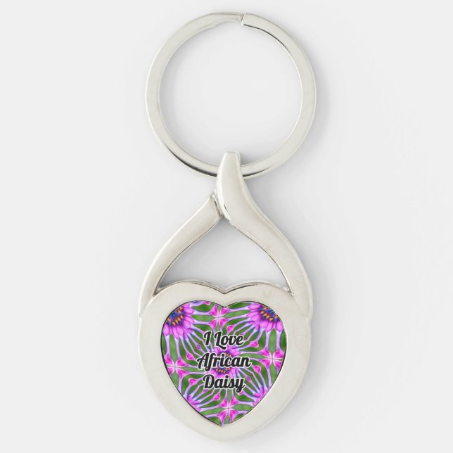 Esthetic Daisy Pattern Keychain (Front)