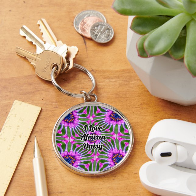 Esthetic Daisy Pattern Keychain (Desk)