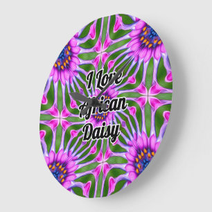 Esthetic Daisy Pattern Large Clock