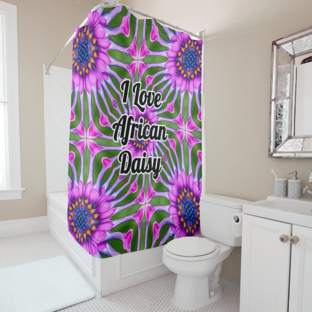 Esthetic Daisy Pattern Shower Curtain (In Situ)
