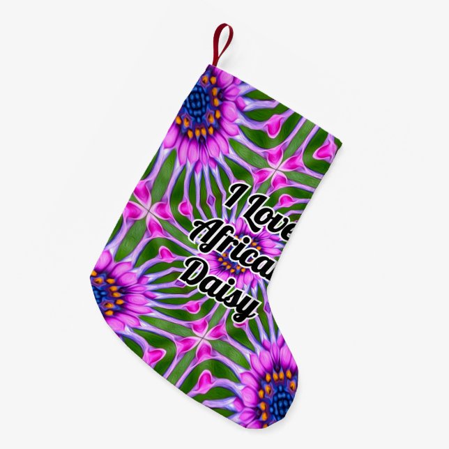 Esthetic Daisy Pattern Small Christmas Stocking (Front (Hanging))