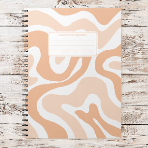 Esthetic Pastel Liquid Swirl Abstract Composition Notebook