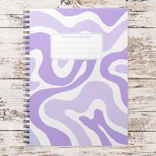 Esthetic Pastel Liquid Swirl Abstract Composition Notebook