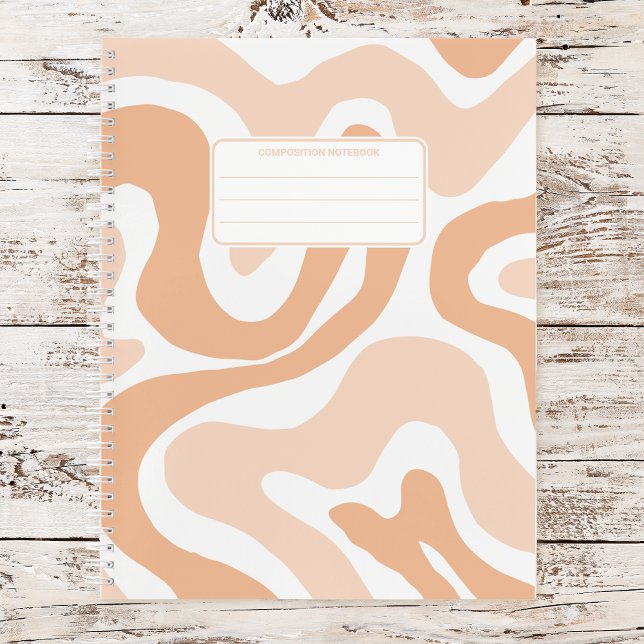 Esthetic Pastel Wavy Liquid Swirl Composition Notebook (Creator Uploaded)