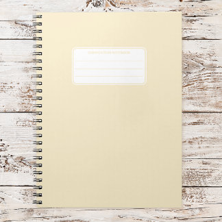 Esthetic Soft Pastel Solid Color Composition Notebook