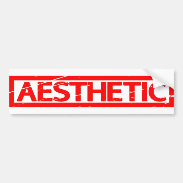Esthetic Stamp Bumper Sticker (Front)