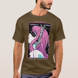 Esthetic Vaporwave Crazy Waifu Anime T-Shirt
