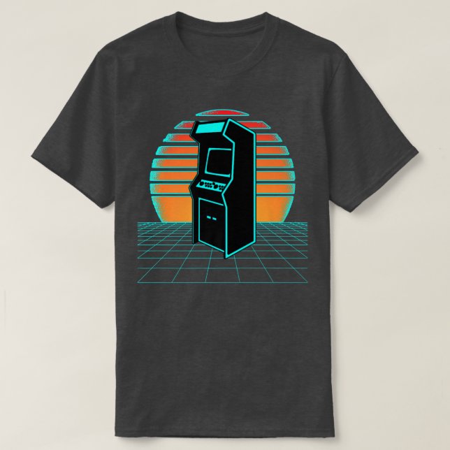 Esthetic Video Gaming Arcade Game Machine 80s Sty T-Shirt (Design Front)