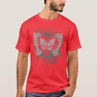 Esthetic Y2k Fairy Wings Heart Alt Butterfly Grun T-Shirt