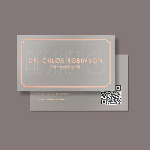 Esthetician Aesthetics Skincare Vintage Beige Foil Business Cards