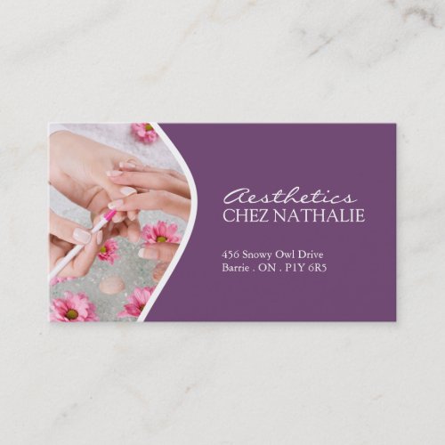 Aesthetician and Nail Technician Business Card