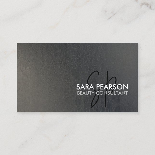 Esthetician Beautician Monogram Beauty  Business Card (Front)