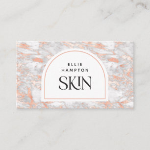 Esthetician Beautician Rose Gold Marble Arch Business Card