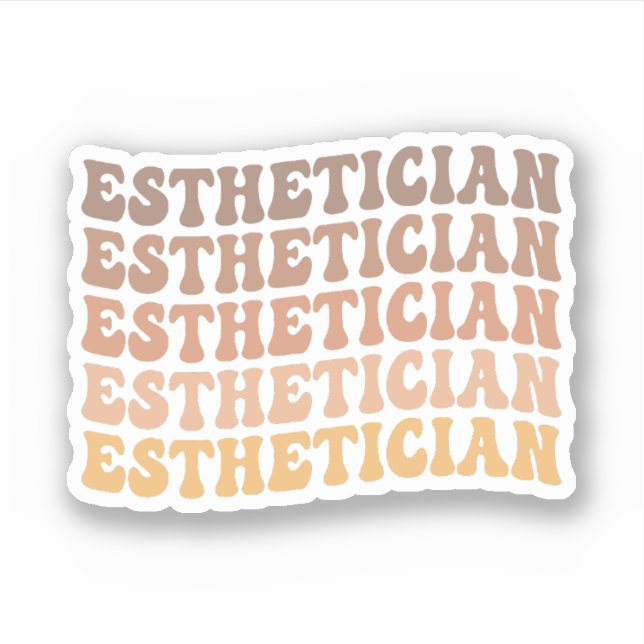 Esthetician, Beauty Care, New Licensed Esthetician Sticker (Front)
