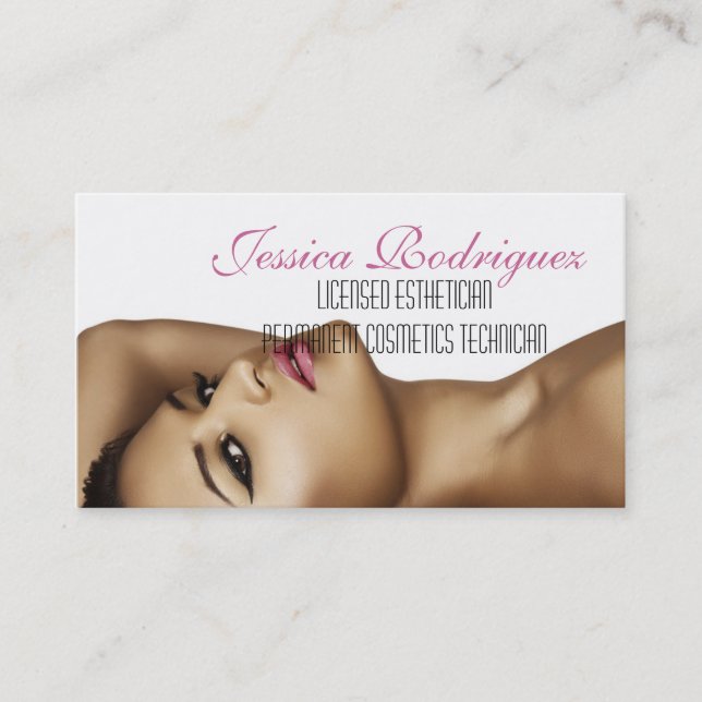 Esthetician Beauty Skin Care Business card (Front)