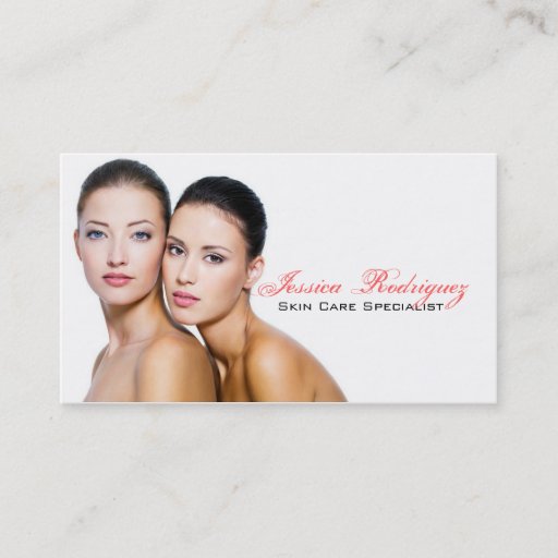 Customizable Esthetician Beauty Skincare business cards