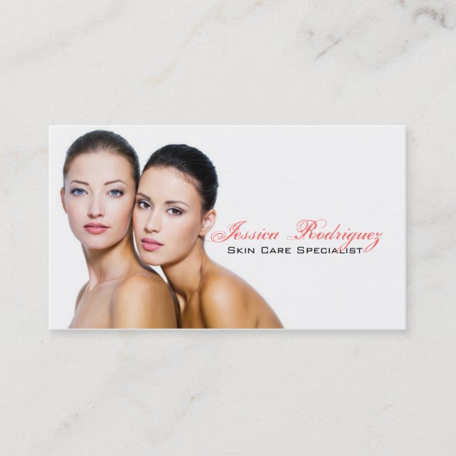 Esthetician Beauty Skincare business cards (Front)