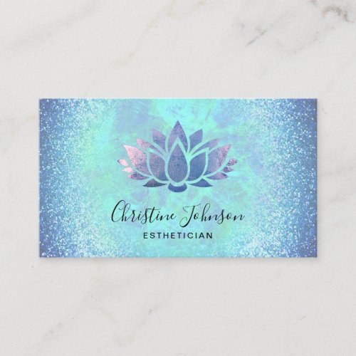 esthetician blue lotus business card