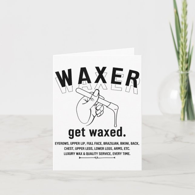 Esthetician Brazilian Waxing - Wax Boss Tee Womens Card (Front)