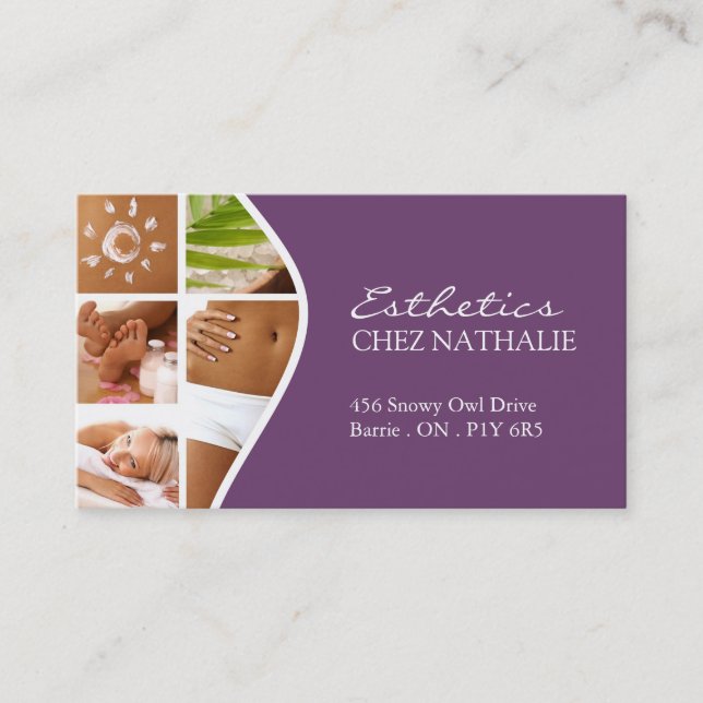 Esthetician ~ Business Card (Front)