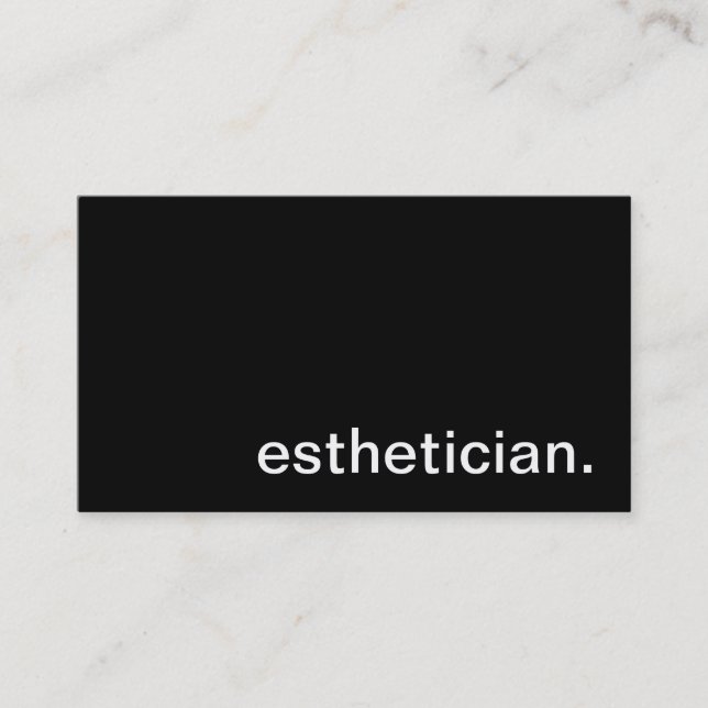 Esthetician Business Card (Front)