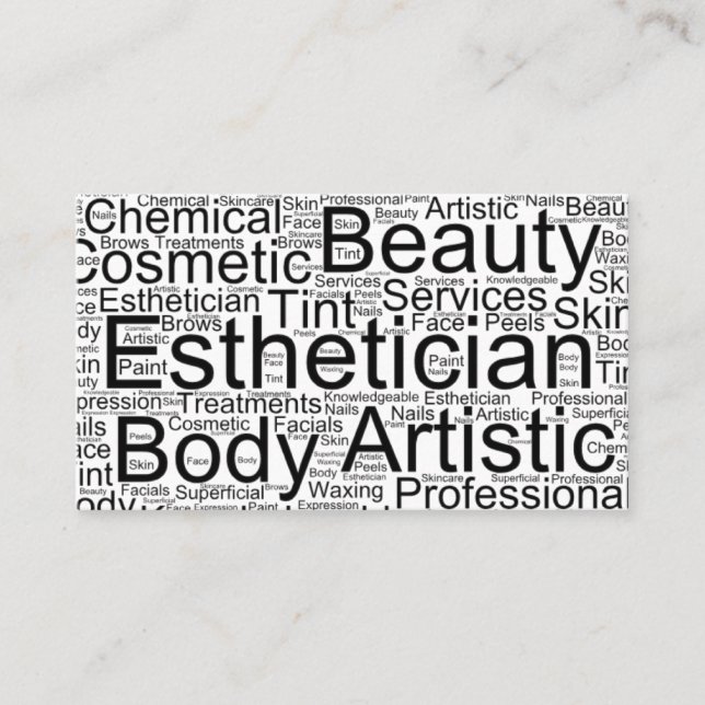 Esthetician business card (Front)